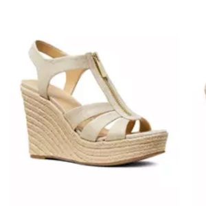 Michael Kors Berkley Wedge Sandals Gold